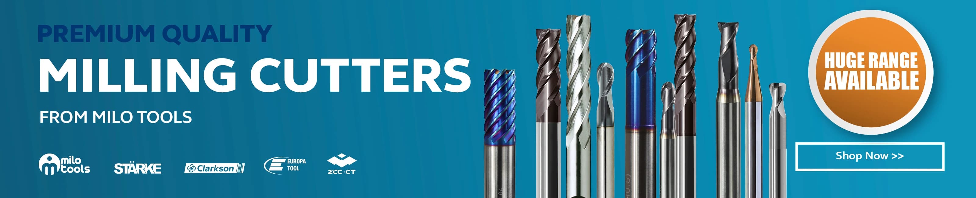 A selection of milling cutters from milo tools.