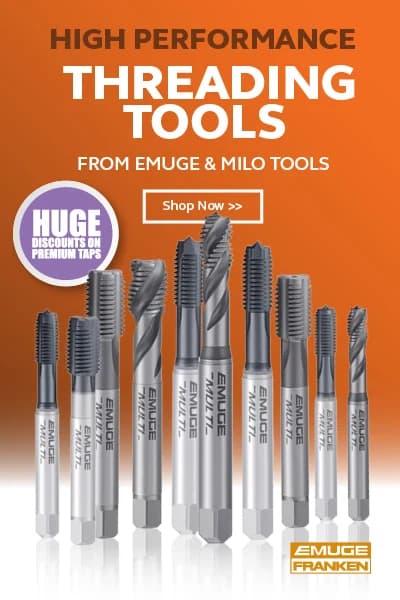 A selection of Threading taps from Emuge & Milo Tools