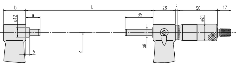 Technical Image of outside micrometer economy design 825-850mm .