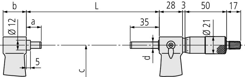Technical Image of outside micrometer economy design 13-14" .