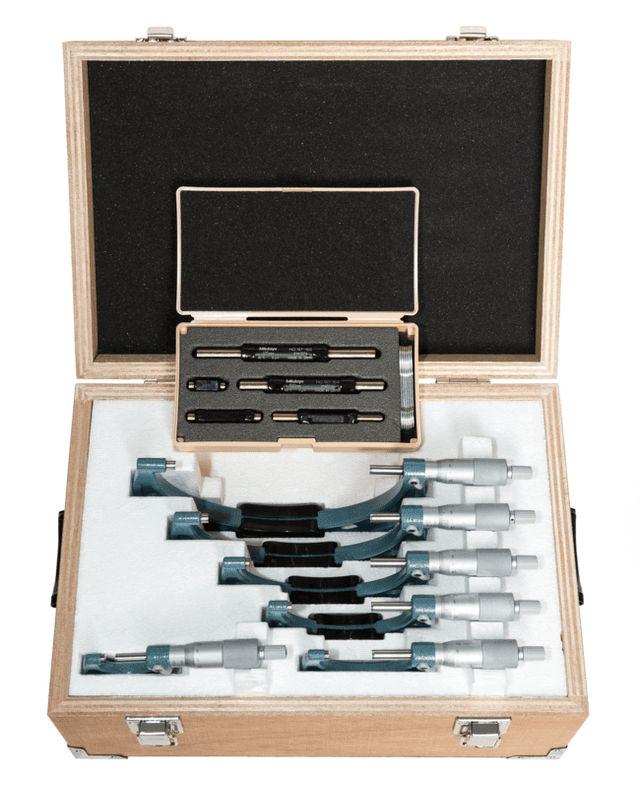 Image of outside micrometer economy design set 0-6", (6 pcs.),0,001" .