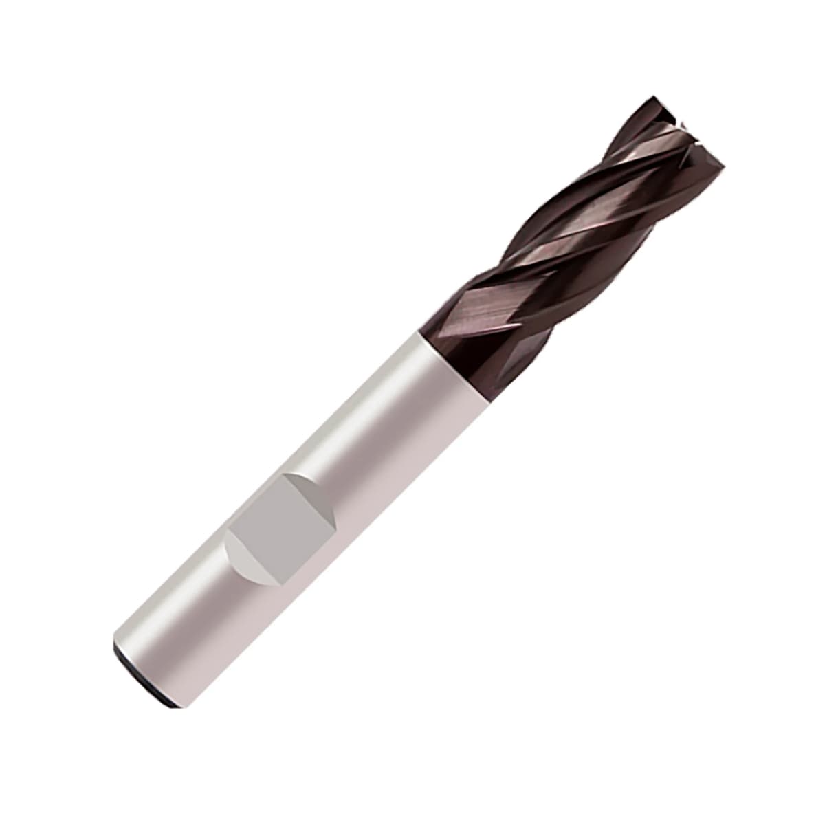 Powder Metal 4 Flute Standard Length End Mill Weldon Shank (Europa)