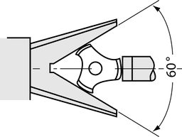 Technical Image of 3 flute v-anvil micrometer 10-25mm .