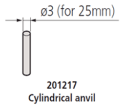Technical Image of interchangeable anvil micrometer 0-25mm .