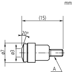 Technical Image of contact element flat, m2,5x0,45d=6,4mm, carbide, metric .