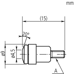 Technical Image of contact element flat, m2,5x0,45d=8mm, carbide, metric .