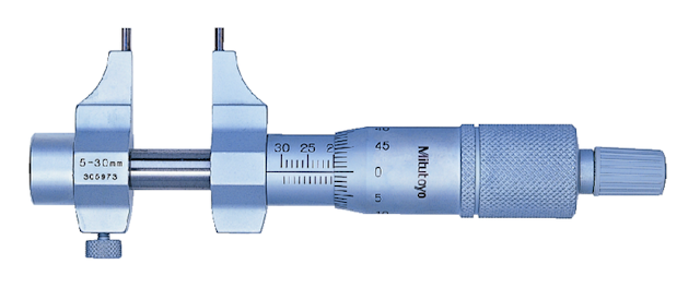 Image of caliper jaw inside micrometer 5-30mm .