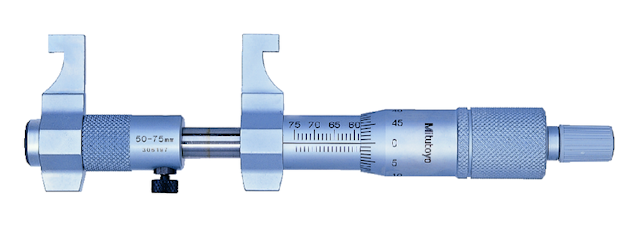 Image of caliper jaw inside micrometer 50-75mm .