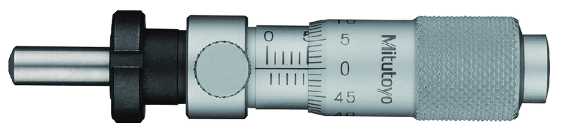 Image of micrometer head, locking screw type 0-13mm, clamp nut, spherical spindle .