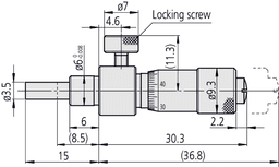 Technical Image of micrometer head locking screw type 0-6,5mm .
