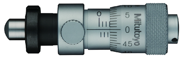 Image of micrometer head locking screw type 0-6,5mm, clamp nut, spherical spindle .