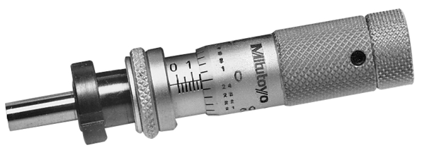 Image of micrometer head zero adjustable thimble 0-0,5", clamp nut, spindle lock .