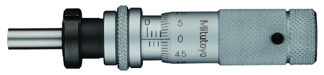 Image of micrometer head zero adjustable thimble 0-13mm, clamp nut, spindle lock .