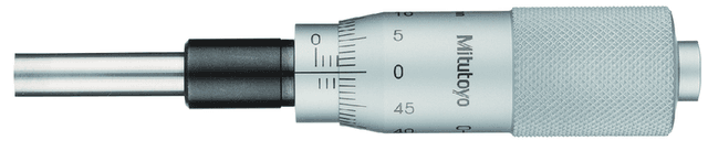 Image of micrometer head, medium-sized standard 0-25mm, w/o ratched stop .