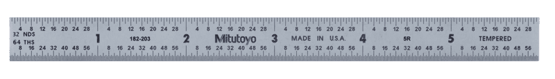 Image of steel rule, fully-flexible rule 6" inch .
