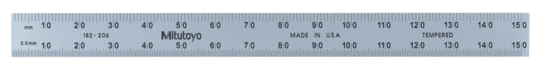 Image of steel rule, fully-flexible rule 150mm/6", metric/inch .