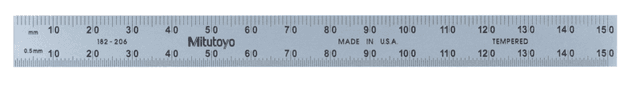 Image of steel rule, fully-flexible rule 150mm/6", metric/inch .