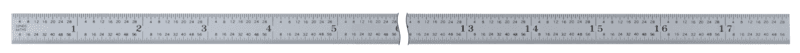 Image of steel rule, fully-flexible rule 450mm/18", metric/inch .
