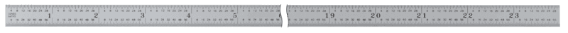 Image of steel rule, fully-flexible rule 600mm/24", metric/inch .