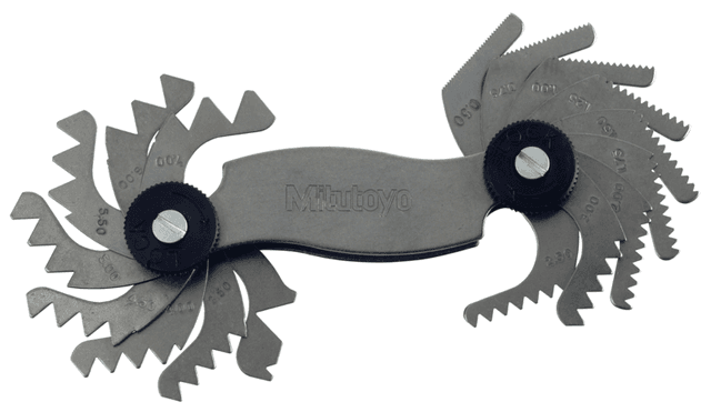 Image of pitch gauge metric screw 60¬∞,0,4-7mm, 18 leaves .