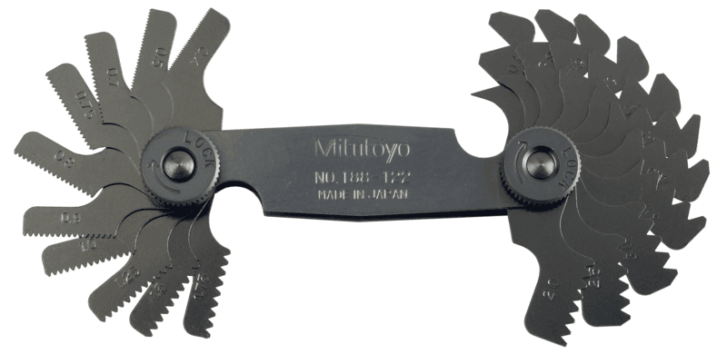 Image of pitch gauge metric screw 60¬∞,0,4-7mm, 21 leaves .