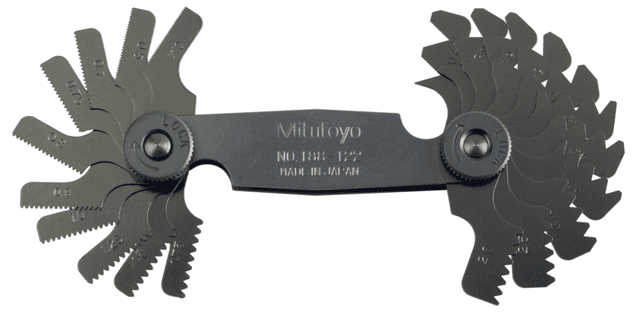 Image of pitch gauge metric screw 60¬∞,0,4-7mm, 21 leaves .