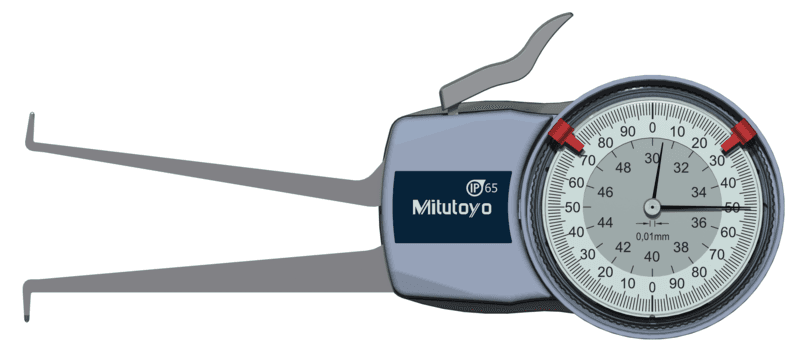 Image of internal dial caliper gauge 30-50mm,0,01mm .