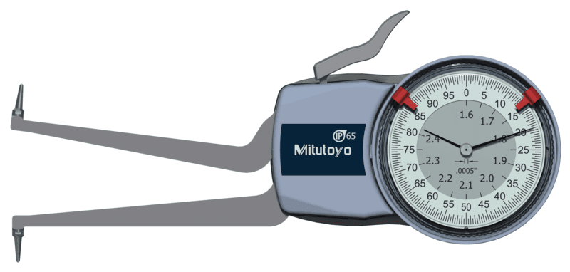 Image of internal dial caliper gauge 1,44598,4",0,0005" .
