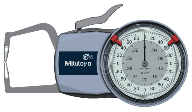 Image of external dial caliper gauge 0-0,4",,0,0002" .