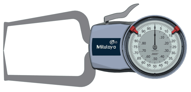 Image of external dial caliper gauge 0-0,8",0,0005" .