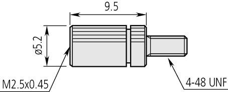 Image of adapter indicator contact point 4-48 unf to m2,5x0,45.