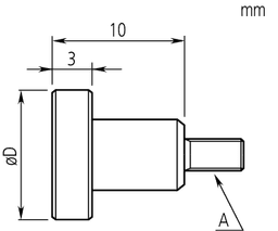 Technical Image of contact element flat, m2,5x0,45d=15mm, steel, metric .