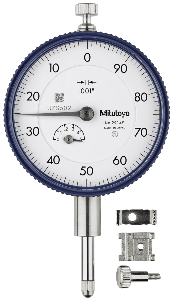 Image of dial indicator, lug back, agd/ansi 0,5",0,001", reverse reading .