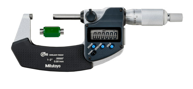 Image of digital micrometer ip65, inch/metric 1-2", with output .