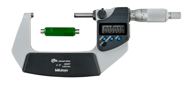 Image of digital micrometer ip65, inch/metric 2-3", with output .