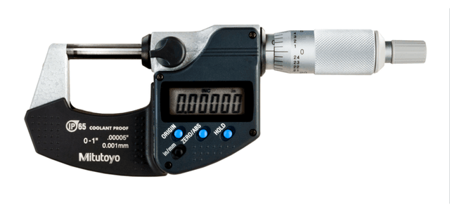 Image of digital micrometer ip65, inch/metric 0-1", w/o output .