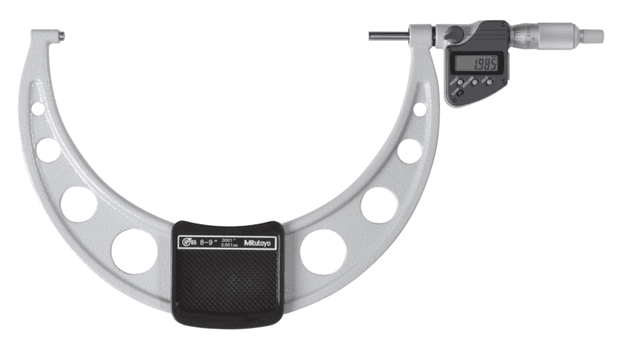 Image of digital micrometer ip65, inch/metric 8-9", with output .