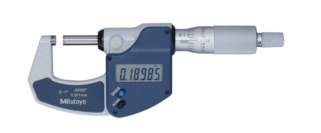 Image of digital micrometer, inch/metric 0-1", w/o data output .