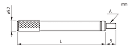 Technical Image of extension rod for indicators 2", inch .