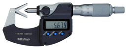Image of digital 3 flute v-anvil micrometer 0,4-1", with groove .