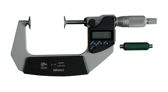 Image of digital disc micrometer ip65 inch/metric, 2-3", disk=20mm .