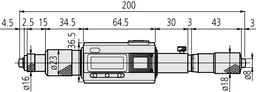 Technical Image of digital tubular inside micrometer (pipe) inch/metric, 8-9", ip65 .