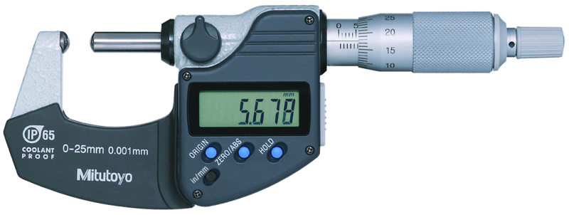Image of digital tube microm. sph. anvil/spindle inch/metric, 2-3", ip65 .