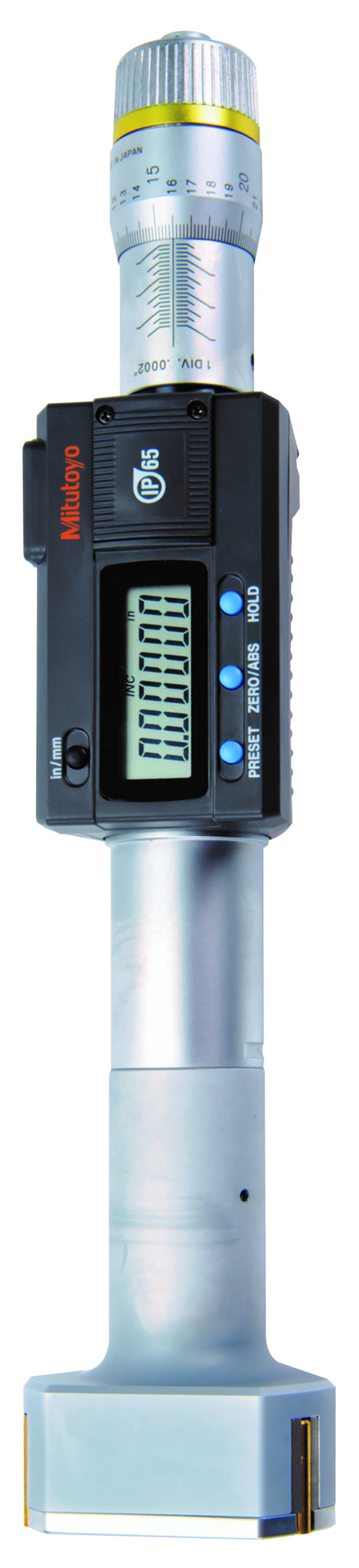 Image of digital 3-point internal micrometer 44594,5", ip65, tin, inch/metric .