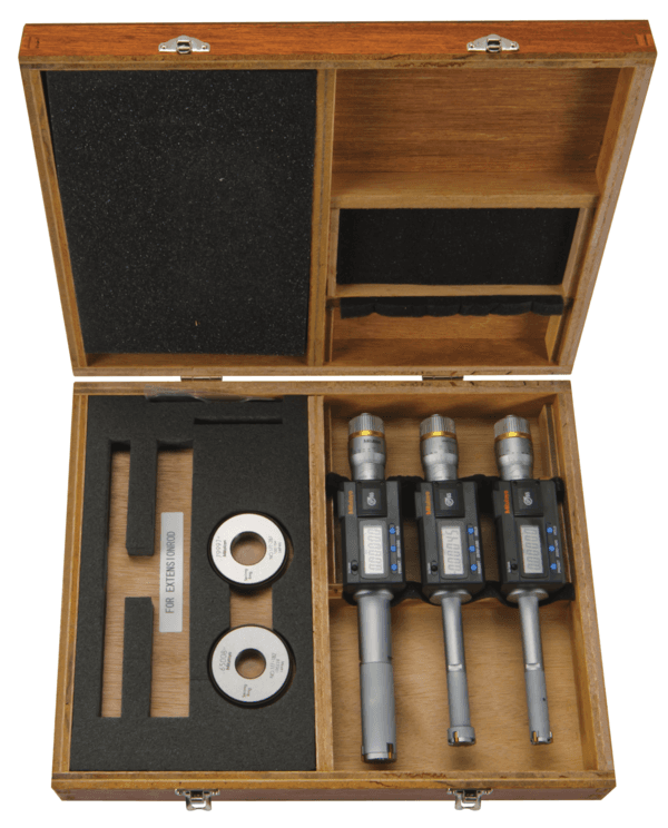 Image of digital 3-point internal micrometer set 0,5-1", complete unit, ip65, tin .