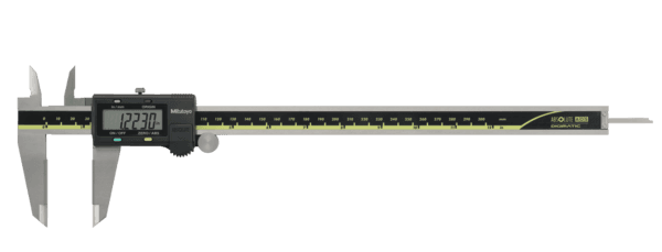 Image of digital abs aos caliper, od carb. jaws inch/metric, 0-12", thumb r., w/o outp. .