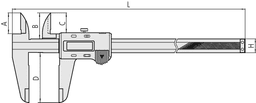 Technical Image of digital abs caliper inch/metric, 0-18" .