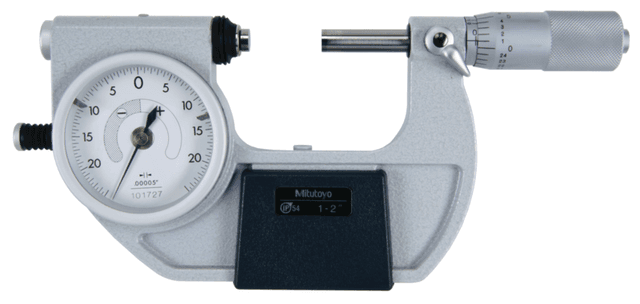 Image of indicating micrometer with button left 1-2" .