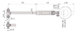 Technical Image of 2-point inside measuring instrument bore gauge, 4-6,5",0,0001" .