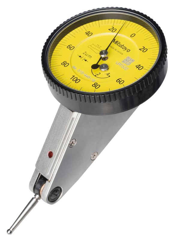 Image of dial test indicator, horiz. 20¬∞ face 0,4mm,0,002mm, 8mm stem .